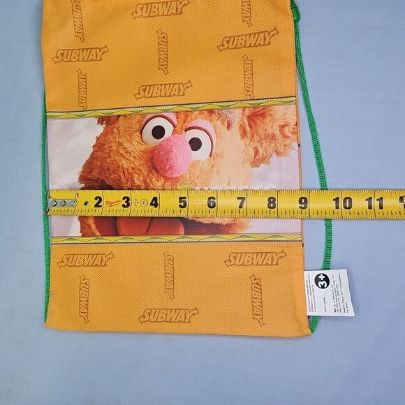 Muppets Most Wanted FOZZIE Bear Lunch Drawstring Bag Pack Tote Bag Subway 2014 - Picture 3 of 4